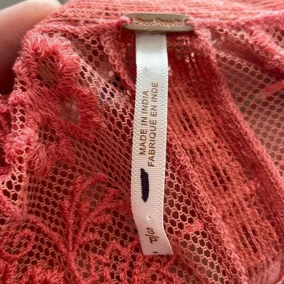NWOT Free People Still The One Bodysuit in Coral S - Picture 8 of 10